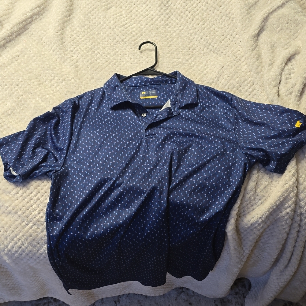 Men's Blue Polo Shirt Parrot